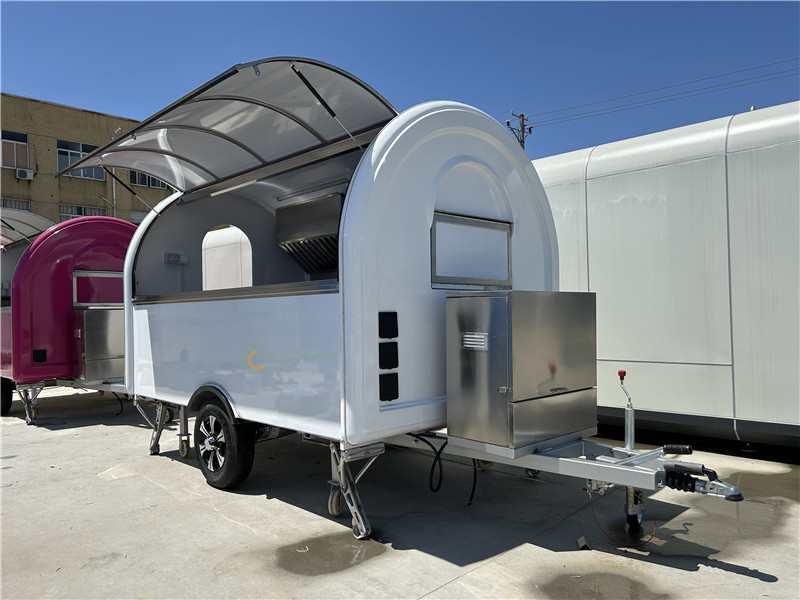 Food Trailer Food Truck White 340cm