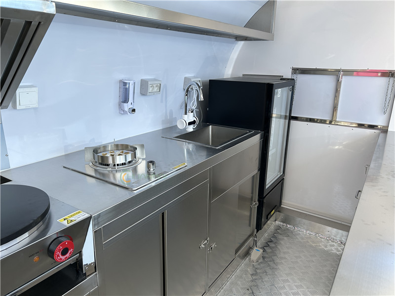 Food Trailer Food Truck White 340cm