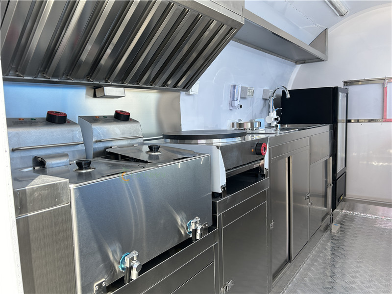 Food Trailer Food Truck White 340cm