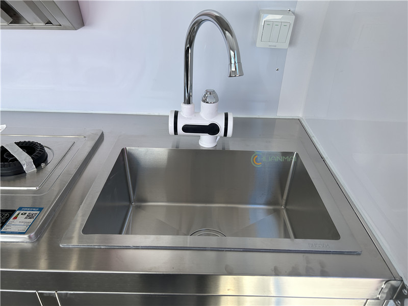 Food Truck Food Trailer 400cm Deep Blue