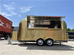 Gold Coffee Food Trailer Burger Food Truck