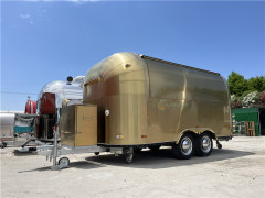 Gold Coffee Food Trailer Burger Food Truck