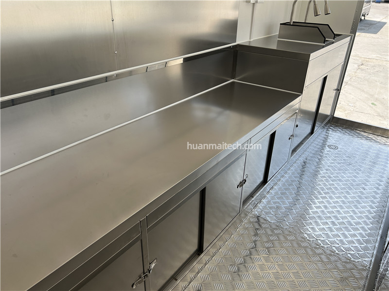 Black Food Truck Food Trailer 400cm