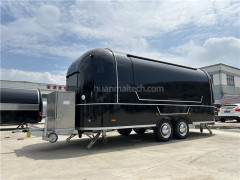 Black Airstream Food Trailer Food Truck 580cm