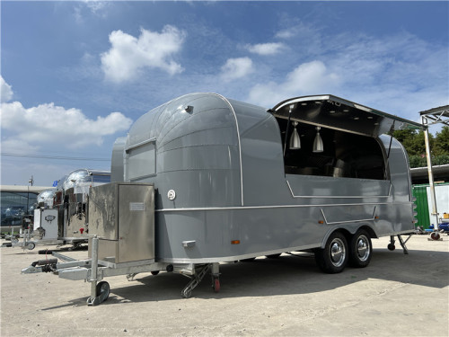 Grey Airstream Food Trailer Food Truck 580cm
