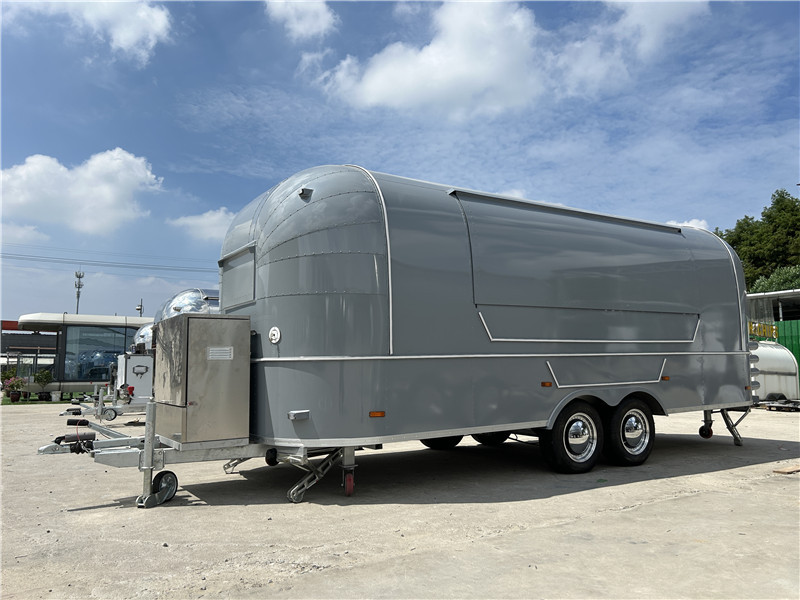 Grey Airstream Food Trailer Food Truck 580cm