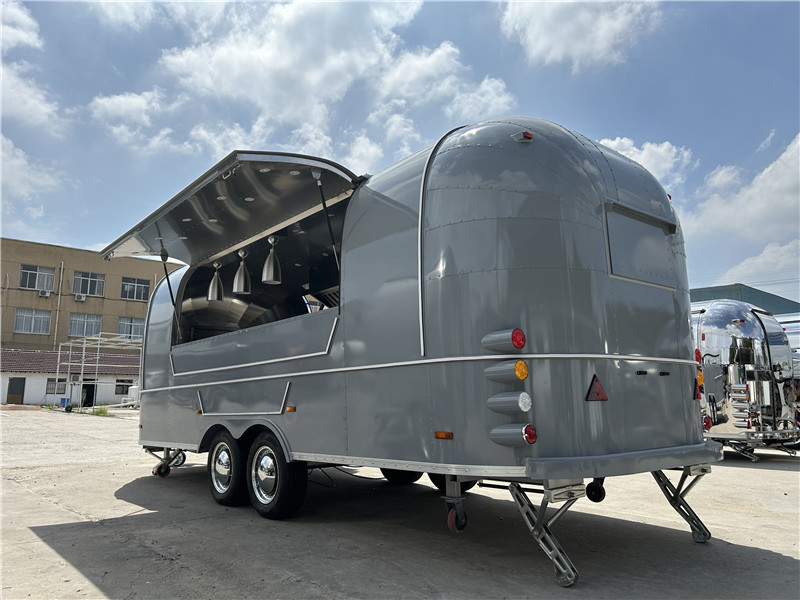 Grey Airstream Food Trailer Food Truck 580cm