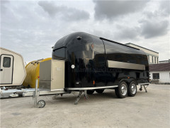Black Pizza Food Truck Burger Food Trailer