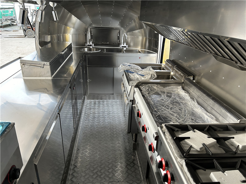 Black Pizza Food Truck Burger Food Trailer