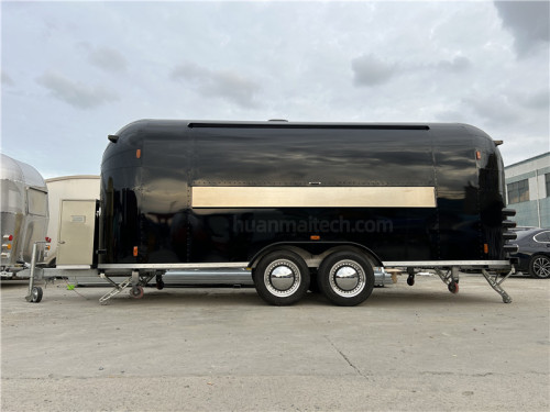 Black Pizza Food Truck Burger Food Trailer