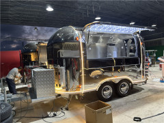 The Silver Airstream Coffee Trailer Nashville Hot Chicken Sandwich Food Truck