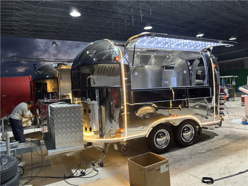 The Silver Airstream Coffee Trailer Nashville Hot Chicken Sandwich Food Truck