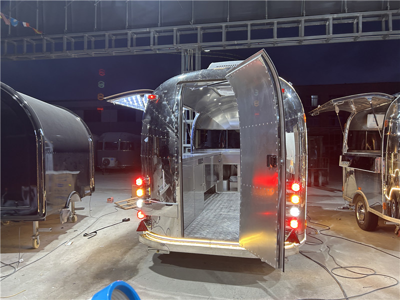 The Silver Airstream Coffee Trailer Nashville Hot Chicken Sandwich Food Truck