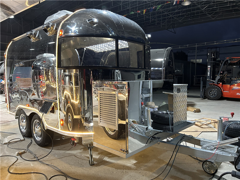 The Silver Airstream Coffee Trailer Nashville Hot Chicken Sandwich Food Truck