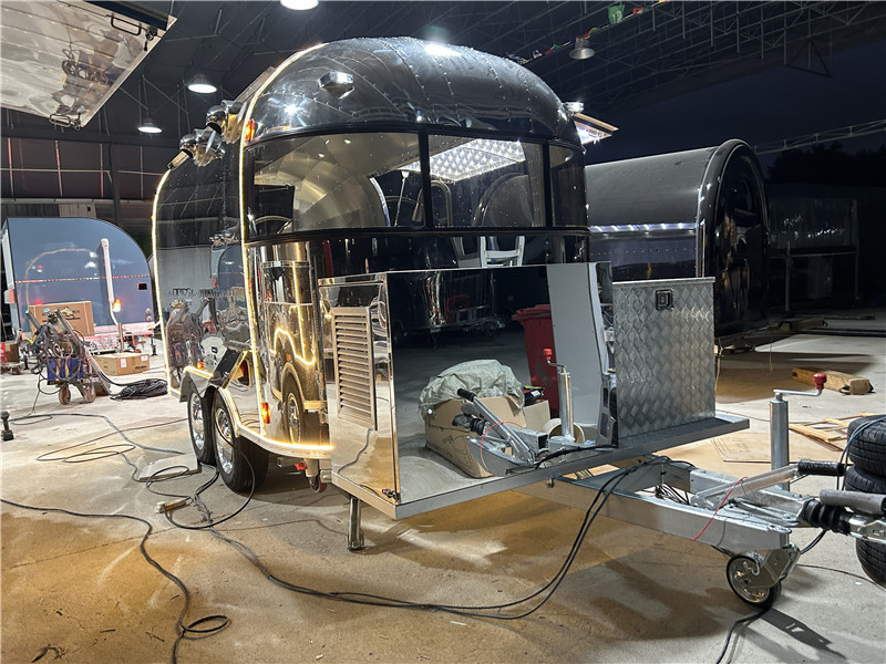 The Silver Airstream Coffee Trailer Nashville Hot Chicken Sandwich Food Truck