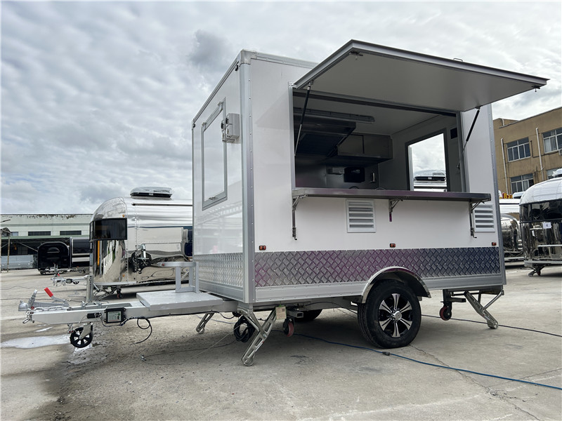 Small Box Food Trucks Concession Food Trailers 300cm