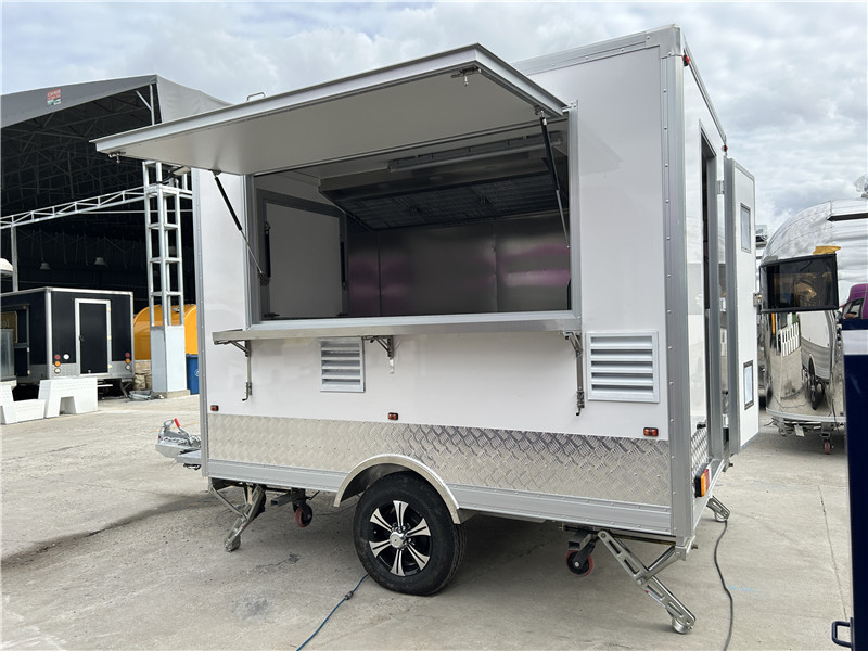 Small Box Food Trucks Concession Food Trailers 300cm