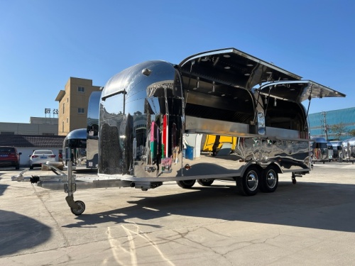 600cm Airstream Food Trailer | Full Stainless Steel Mobile Food Truck For Sale