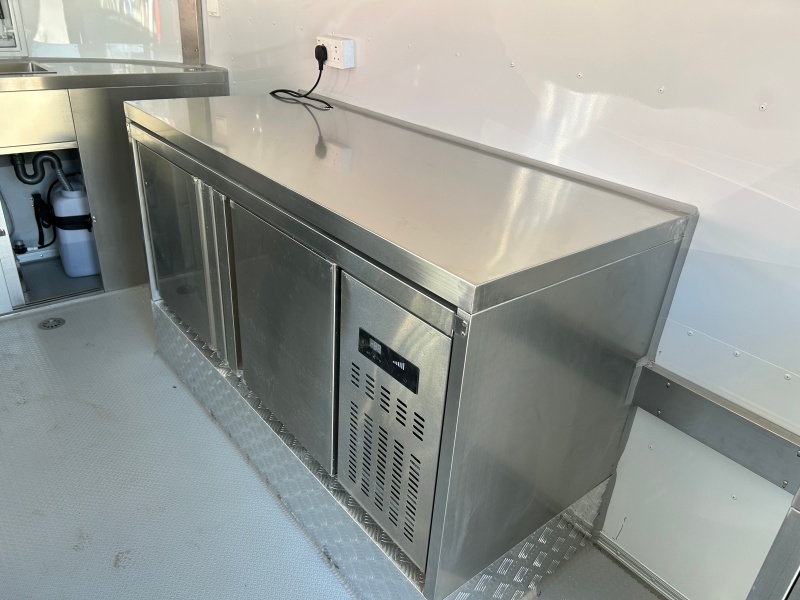 Custom 4M Black Airstream Food Trailer | European Standard Mobile Kitchen Trailer