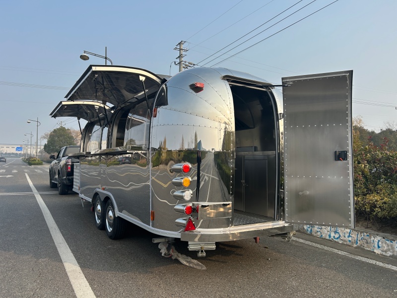 580cm Airstream Style Mobile Food Trailer | Complete Commercial Cooking Kitchen