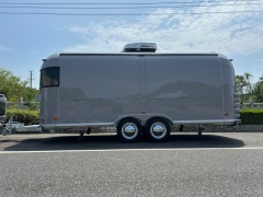 550cm Grey Airstream Food Trailer Fully Equipped Stainless Steel Mobile Catering Food Trailer