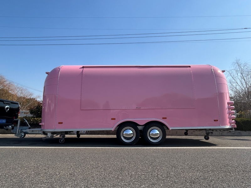 Custom Pink Airstream Food Trailer | 6 Meter Mobile Food Business Trailer