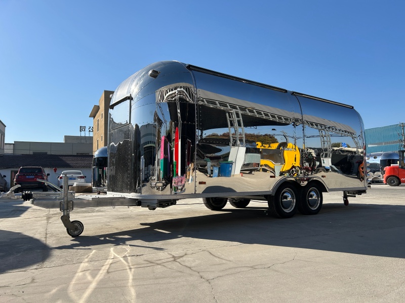 600cm Airstream Food Trailer | Full Stainless Steel Mobile Food Truck For Sale