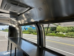 550cm Grey Airstream Food Trailer Fully Equipped Stainless Steel Mobile Catering Food Trailer