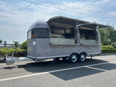 550cm Grey Airstream Food Trailer Fully Equipped Stainless Steel Mobile Catering Food Trailer