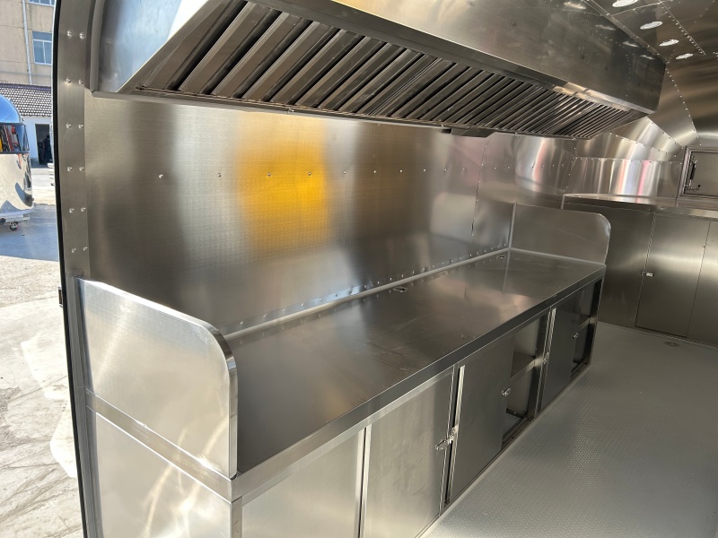 600cm Airstream Food Trailer | Full Stainless Steel Mobile Food Truck For Sale