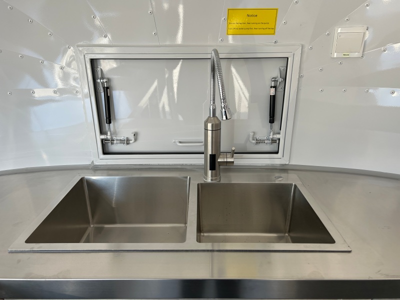 Custom 4M Black Airstream Food Trailer | European Standard Mobile Kitchen Trailer