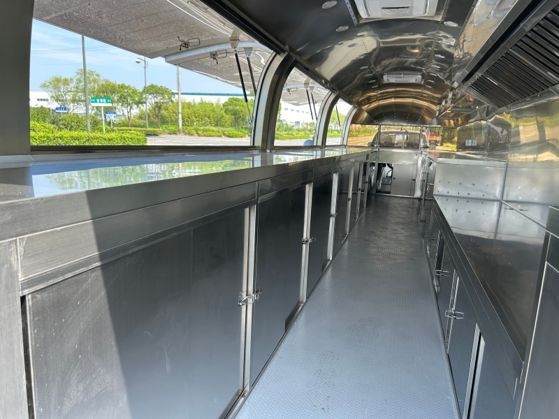 Grey Airstream Style 900cm Mobile Food Trailer | Fully Equipped Catering Trailer