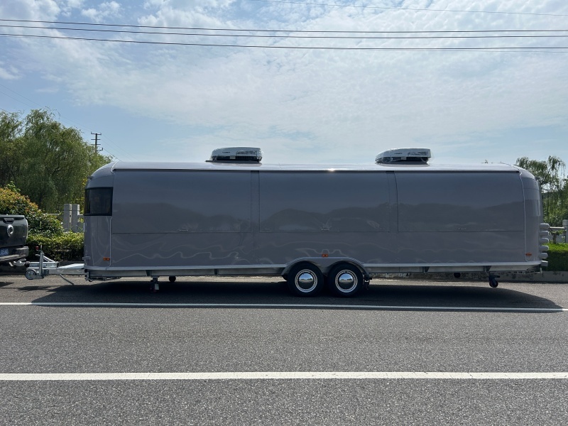 Grey Airstream Style 900cm Mobile Food Trailer | Fully Equipped Catering Trailer