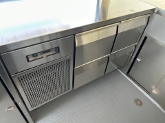 550cm Grey Airstream Food Trailer Fully Equipped Stainless Steel Mobile Catering Food Trailer