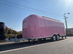 Custom Pink Airstream Food Trailer | 6 Meter Mobile Food Business Trailer