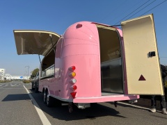 Custom Pink Airstream Food Trailer | 6 Meter Mobile Food Business Trailer