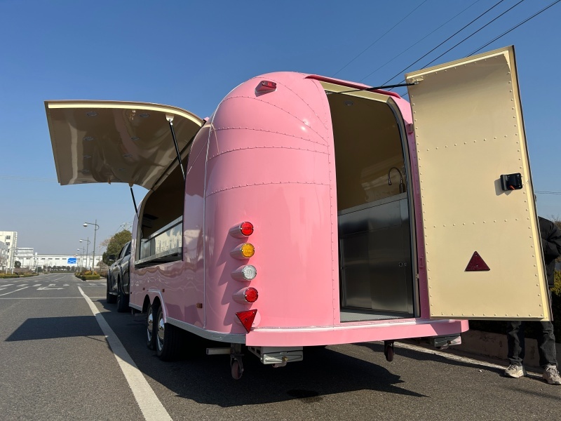 Custom Pink Airstream Food Trailer | 6 Meter Mobile Food Business Trailer