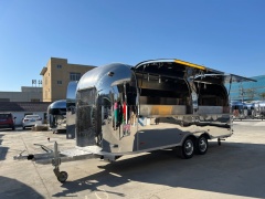 600cm Airstream Food Trailer | Full Stainless Steel Mobile Food Truck For Sale