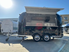 Custom 4M Black Airstream Food Trailer | European Standard Mobile Kitchen Trailer