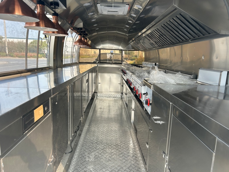 580cm Airstream Style Mobile Food Trailer | Complete Commercial Cooking Kitchen