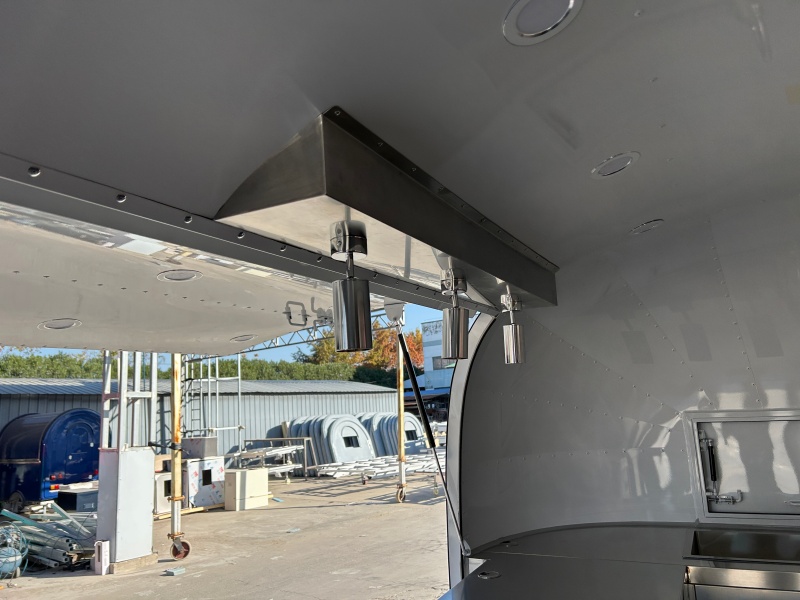 Custom 4M Black Airstream Food Trailer | European Standard Mobile Kitchen Trailer
