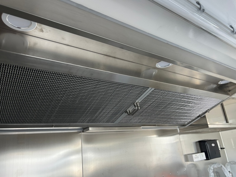 Custom Square Food Trailer | 304 Stainless Steel Kitchen, Sink, Fridge & Range Hood