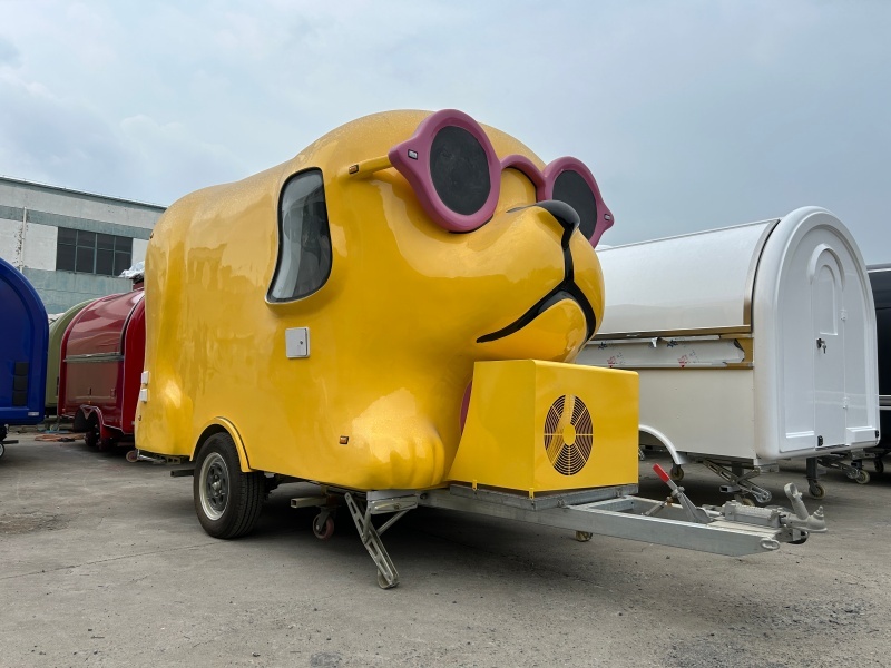Cute Cartoon Dog Shape Multi-purpose Trailer | Mobile Food Trailer & Mobile Dog Grooming Wash Trailer