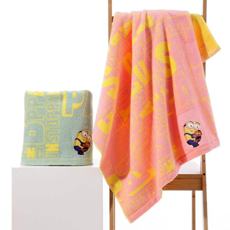 Minions satin Embroidered bath towel (Y8813)