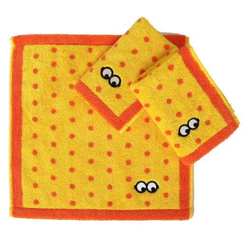 Minions cotton embroidered square towel (F8471)