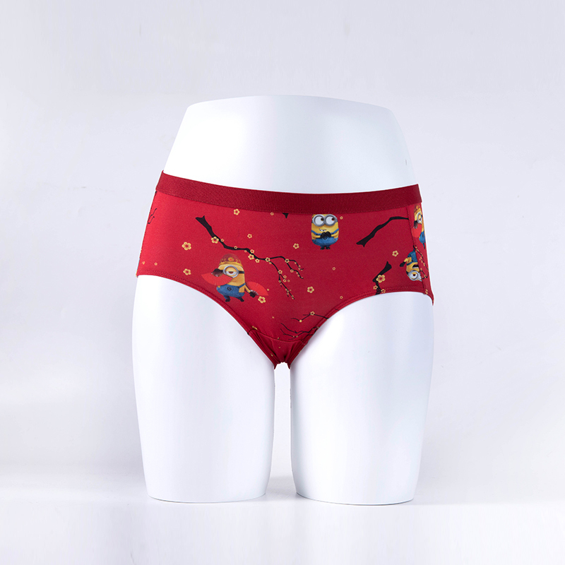 Minion digital printed women's flat pants（U2364）
