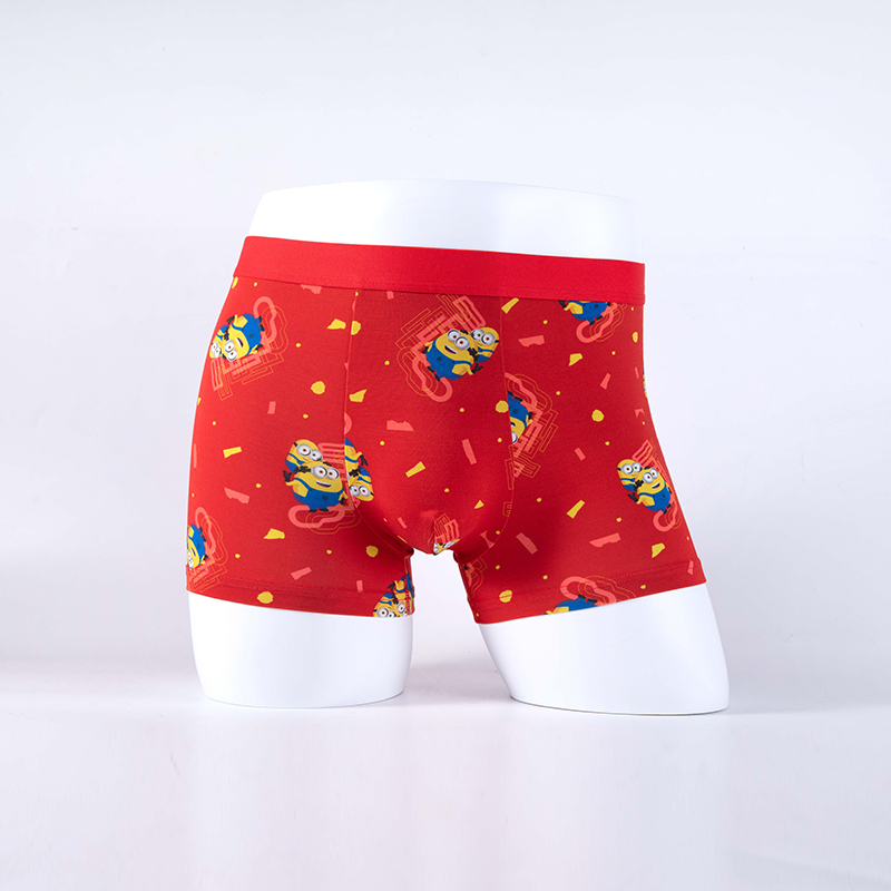 Minions digital print men's flat pants (U2302)