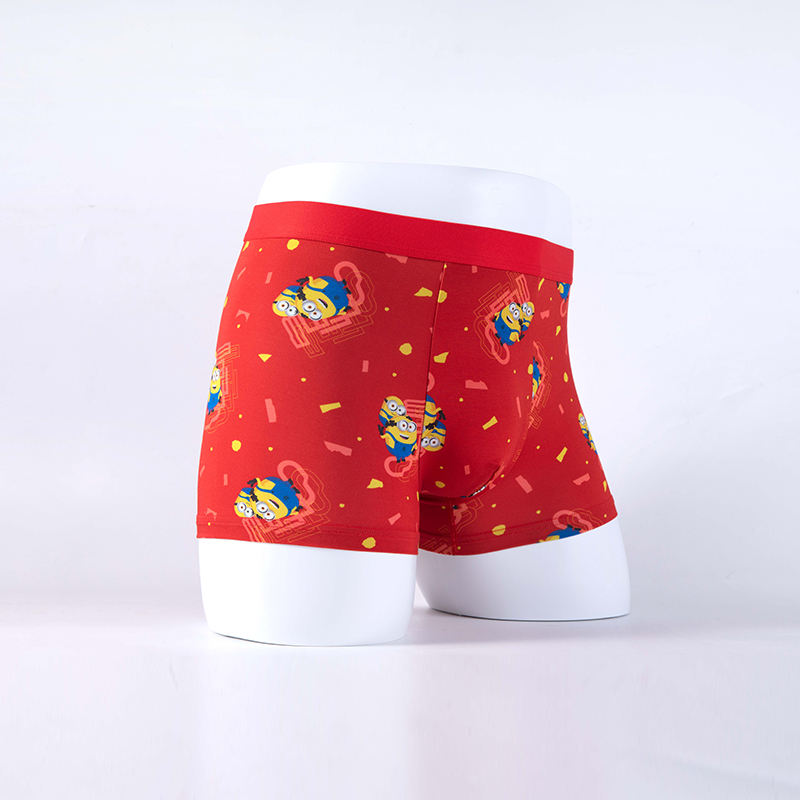Minions digital print men's flat pants (U2302)