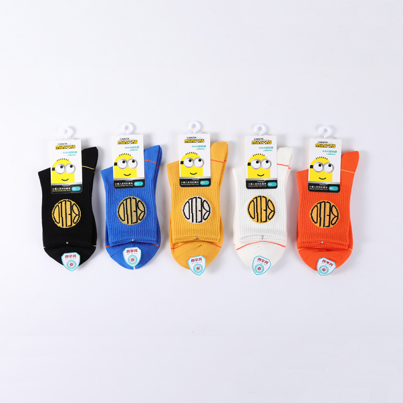 Minions antibacterial middle men's fashion socks (S3111)