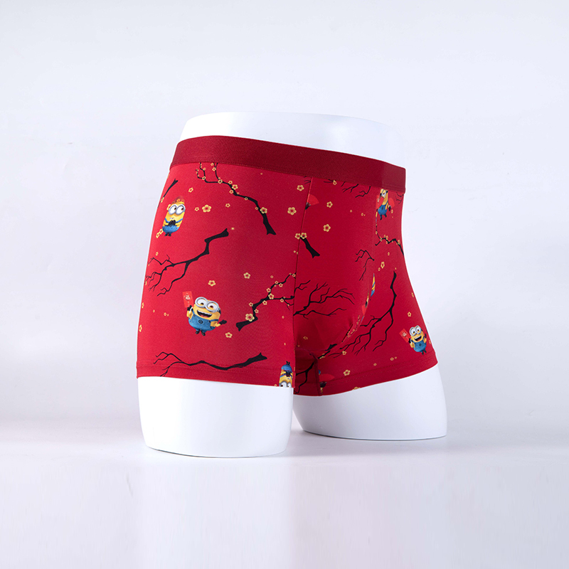 Minions digital print men's flat pants (U2301)
